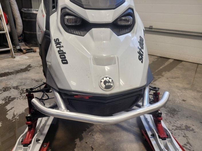 Custom fabrication for Skidoo snowmobile bumper.