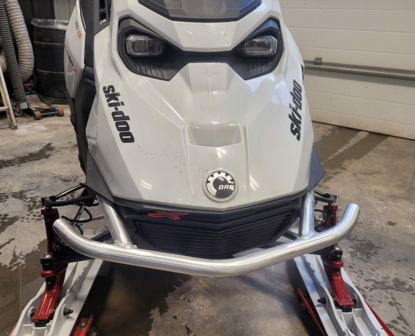 Custom fabrication for Skidoo snowmobile bumper.