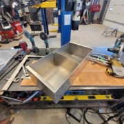 Custom aluminum fuel tank being built for 1936 Chevy classic